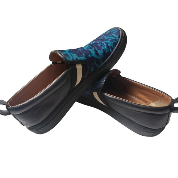 Bally Switzerland Mens Herald T43 Slip On Sneakers Blue Black Camo Style Sz 13D main image 7